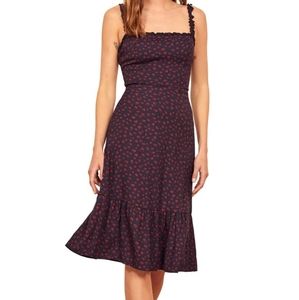 NWOT REFORMATION GRANADA RED FLORAL DRESS